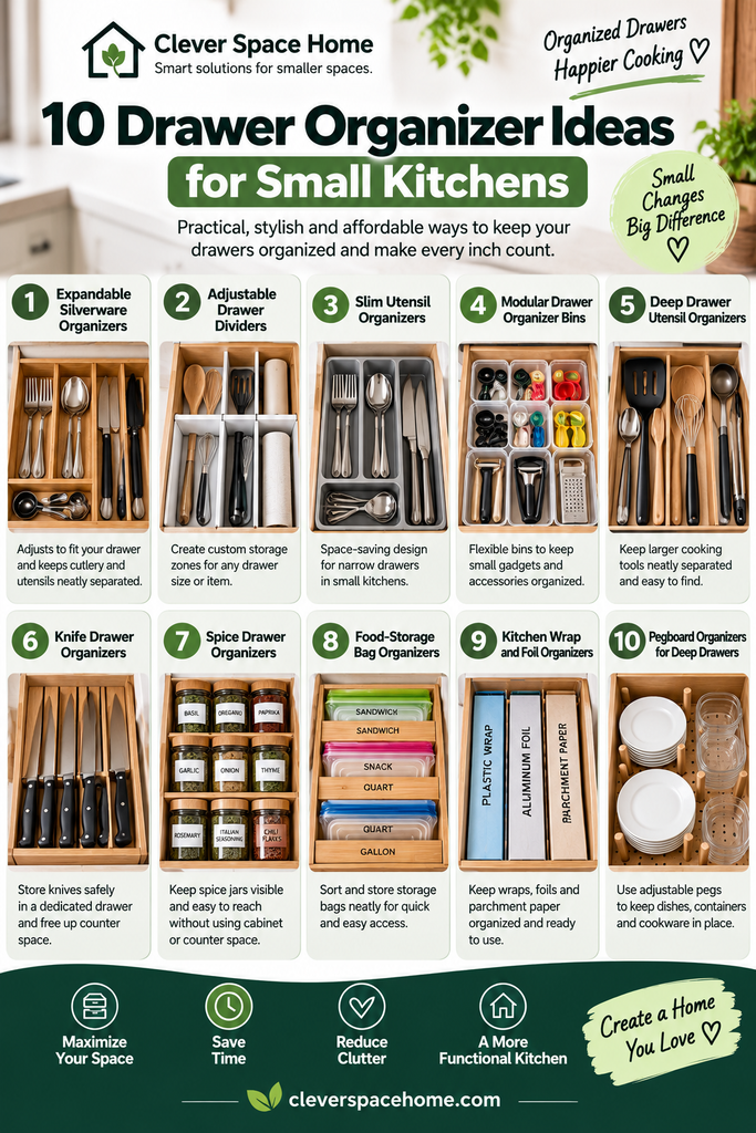 10 best drawer organizers for small kitchens with space-saving storage ideas