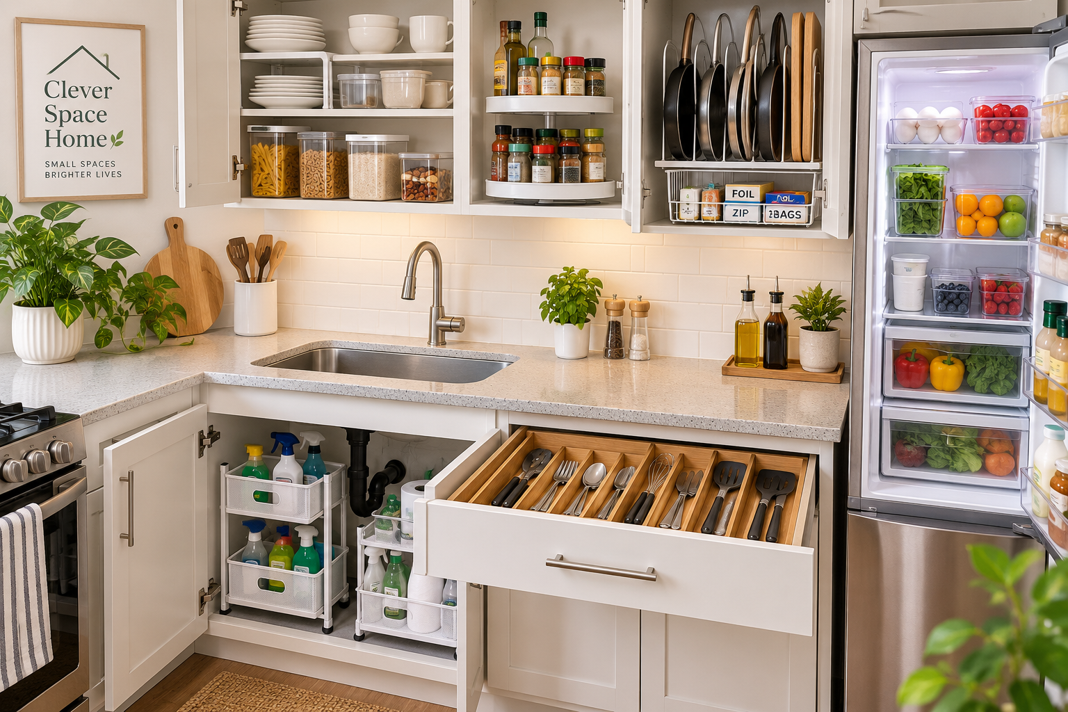 Best kitchen organizers for small kitchens with space-saving cabinet and storage solutions