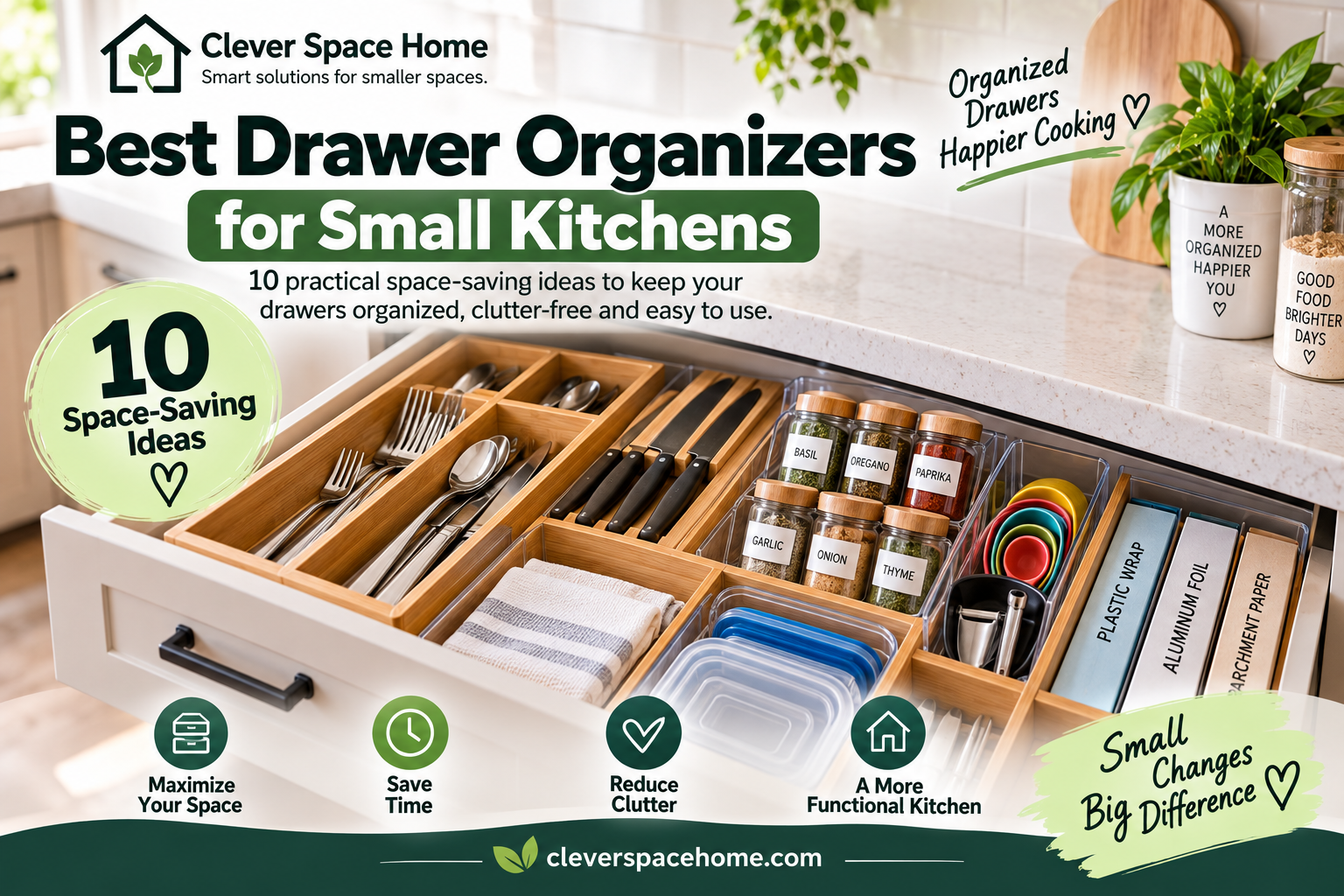 Best drawer organizers for small kitchens with space-saving storage solutions