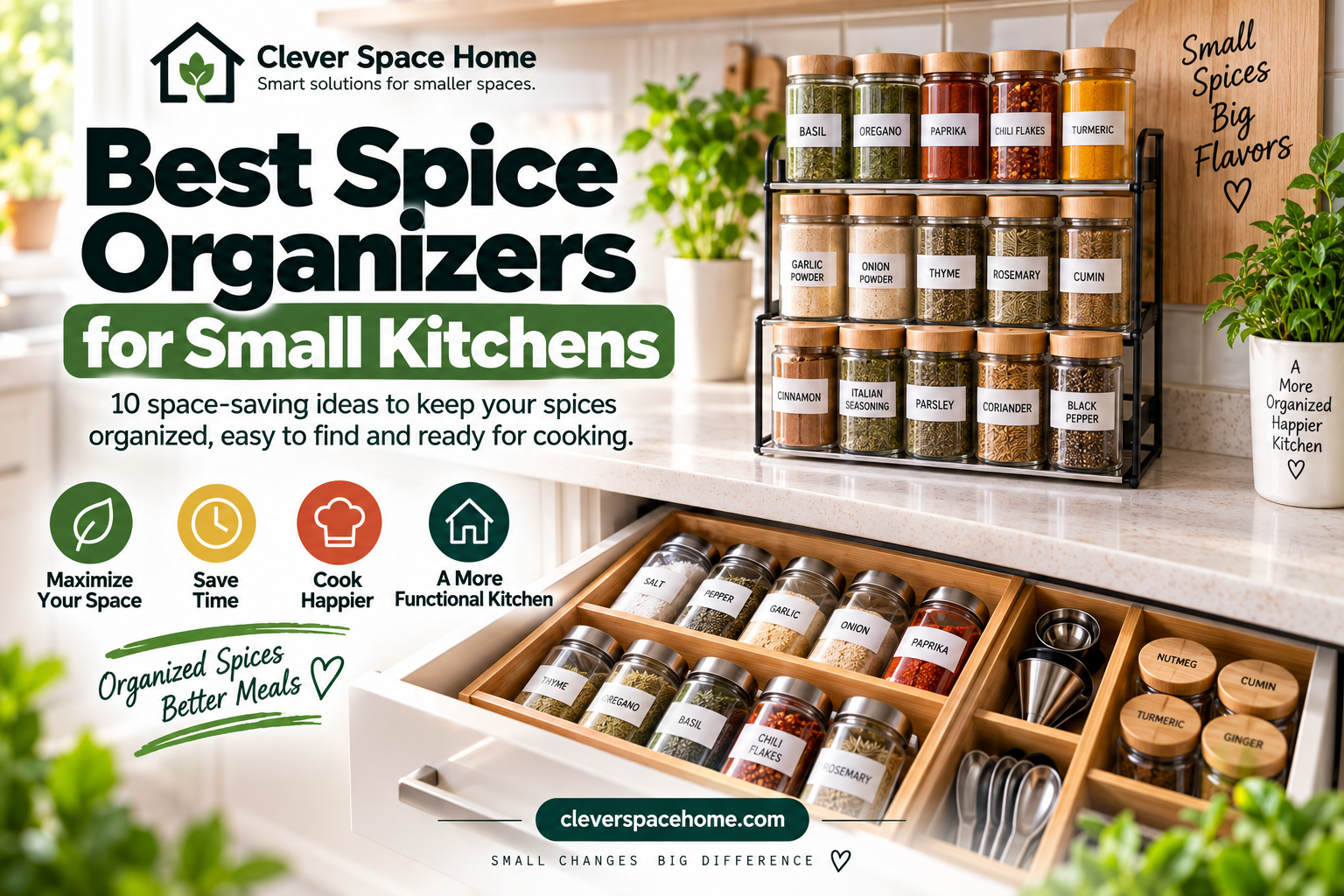 Best spice organizers for small kitchens with space-saving storage solutions