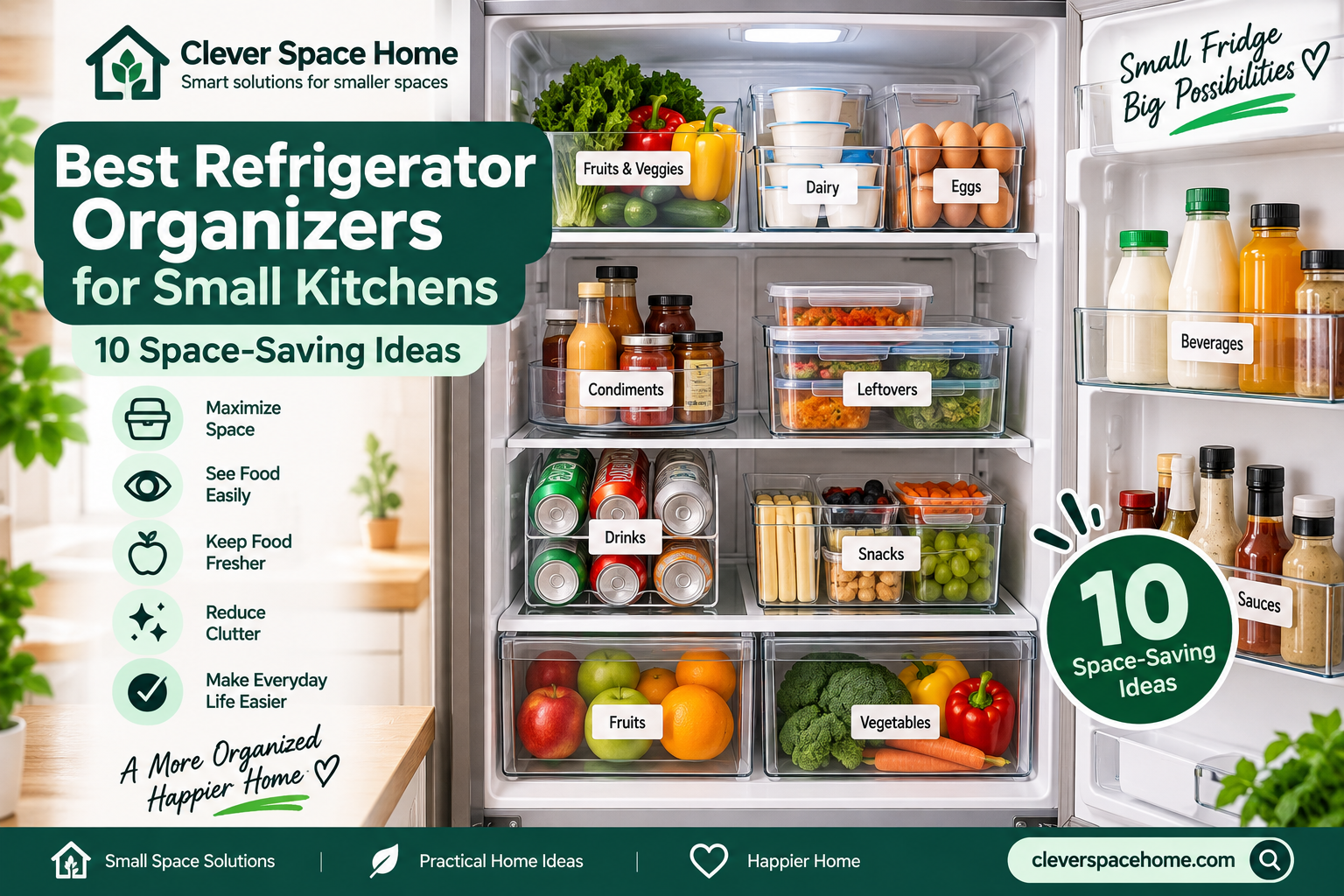 Best refrigerator organizers for small kitchens with space-saving storage solutions