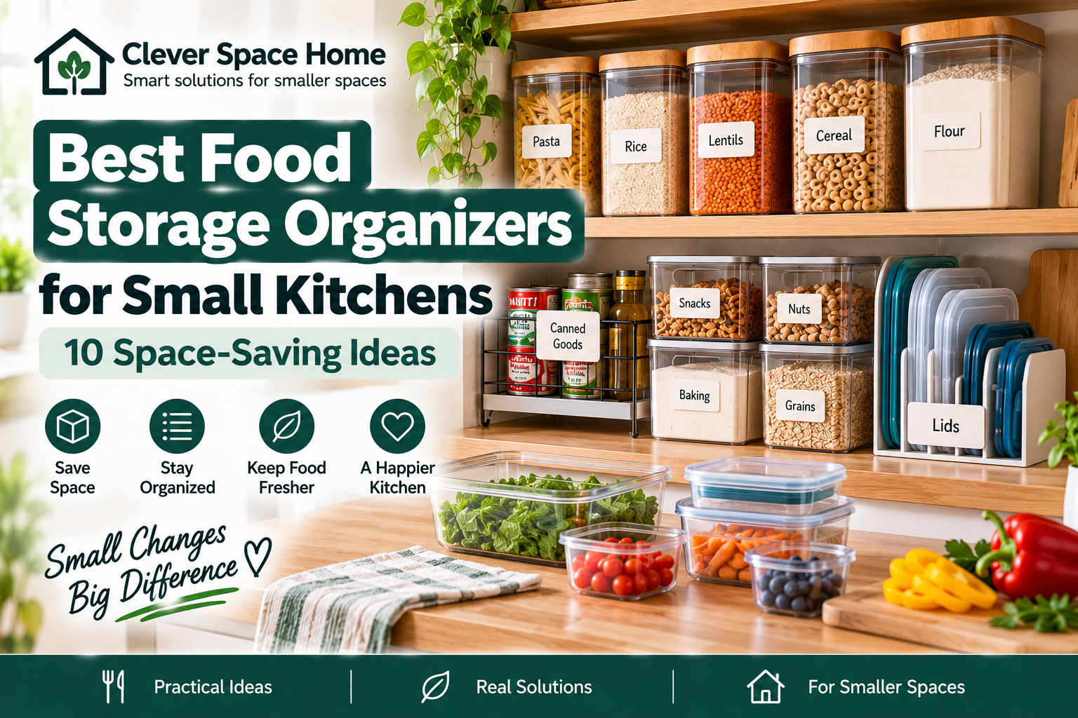 Best food storage organizers for small kitchens with space-saving storage solutions