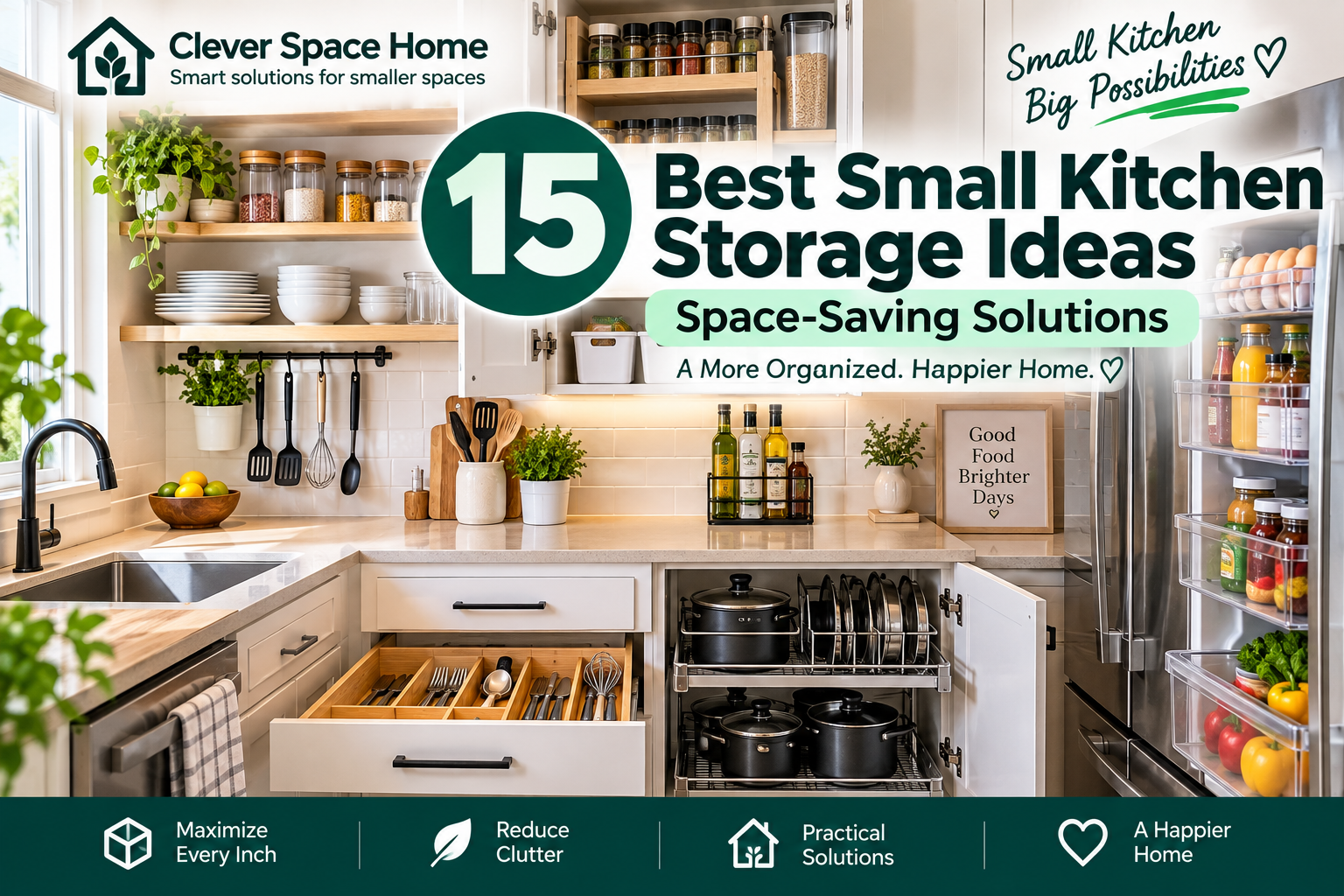 Best small kitchen storage ideas with space-saving organization solutions