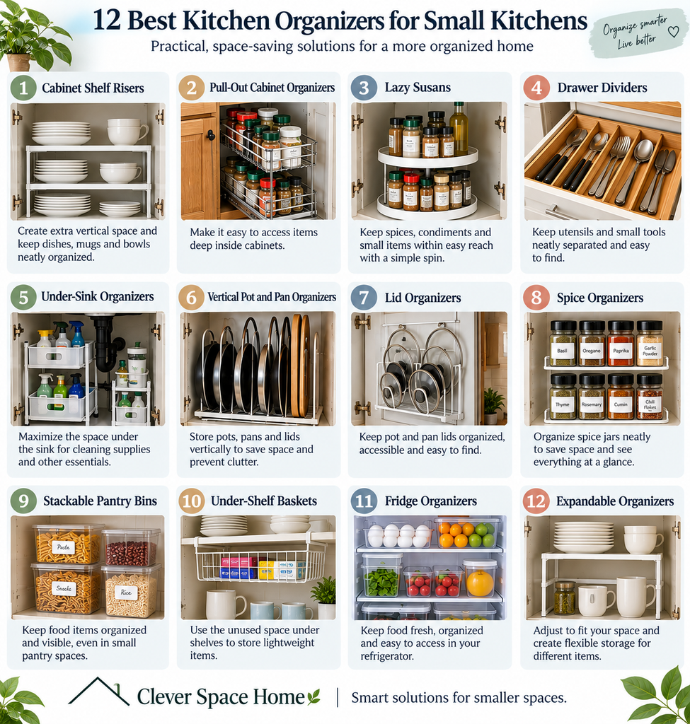 12 best kitchen organizers for small kitchens with space-saving storage ideas